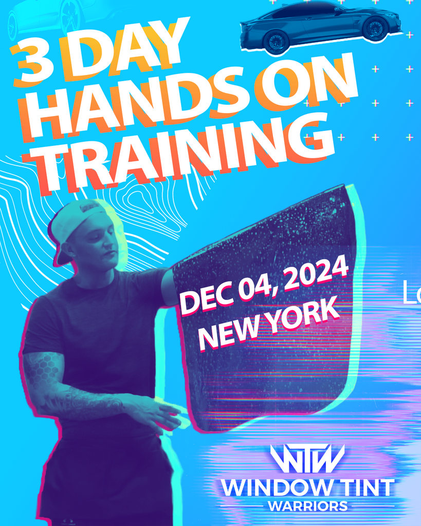 Hands-On Window Tinting Training | 3-Days | Dec 4th-6th 2024 | Medford, NY